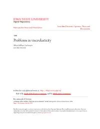 Problems in Viscoelasticity Albert William Zechmann Iowa State University