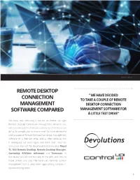 Remote Desktop Connection Management Software
