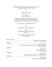 Wetland Model in an Earth Systems Modeling Framework for Regional Environmental Policy Analysis
