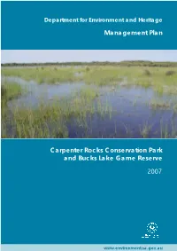 Carpenter Rocks Conservation Park and Bucks Lake Game Reserve