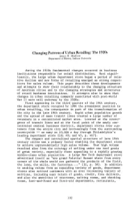 Changing Patterns of Urban Retailing