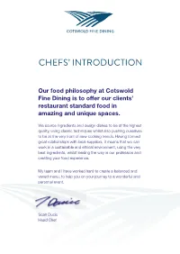 Chefs' Introduction