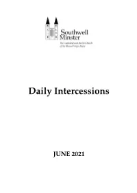 Daily Intercessions