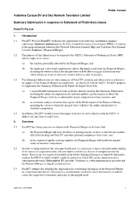 Fetch TV – Submission Vodafone/Sky Merger