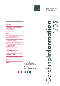 Garching Information 1/05