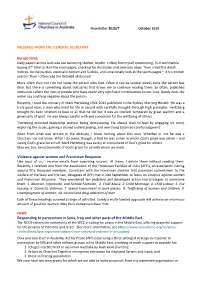 MESSAGE from the GENERAL SECRETARY Violence Against