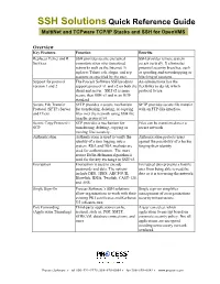 SSH Solutions Quick Reference (PDF)