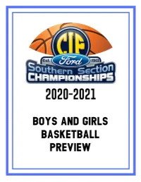 Table of Contents – Basketball 2020-2021