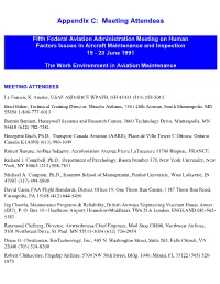 Appendix C: Meeting Attendees