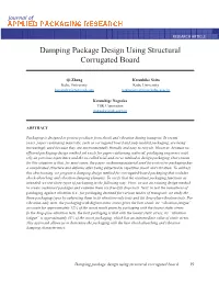 Damping Package Design Using Structural Corrugated Board