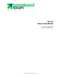 TR-181 Device Data Model