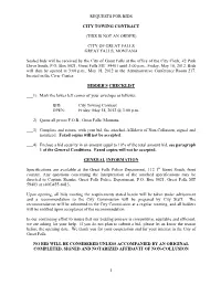 1 Requests for Bids City Towing Contract