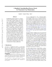 A Simulated Annealing Based Inexact Oracle for Wasserstein Loss Minimization