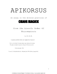 Chaos Magickchaos Magick