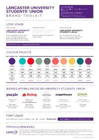 Lancaster University Students' Union Brand Toolkit