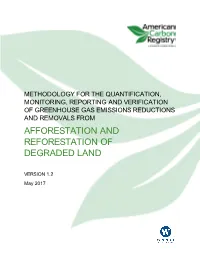 Methodology for Afforestation And