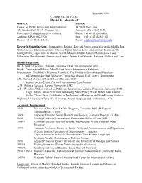 CURRICULUM VITAE David M