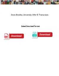 Does Bradley University Offer E Transcripts