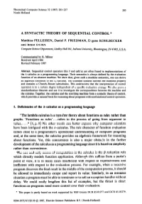 Matthias FELLEISEN, Daniel P. FRIEDMAN, El:Gene KOHLBECKER and Bruce DUBA “The Lambda Calculus Is a Type-Free Theory About
