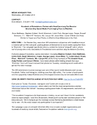 MEDIA ADVISORY FOR: Wednesday, 29 October 2014 CONTACT: Brett Abrams : 516-841-1105 : Brett@Fitzgibbonmedia.Com Hundreds of Ente