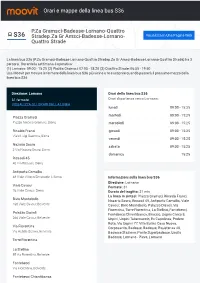 Orari E Percorsi Della Linea Bus