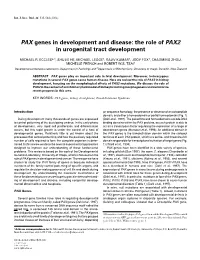 PAX Genes in Development and Disease: the Role of PAX2 in Urogenital Tract Development