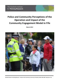 Police and Community Perceptions of the Operation and Impact of the Community Engagement Model in Fife