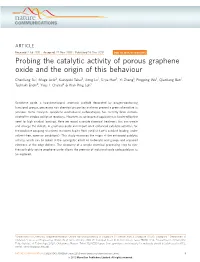 Probing the Catalytic Activity of Porous Graphene Oxide and the Origin of This Behaviour