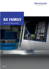 RX FAMILY Renesas 32-Bit Microcontrollers