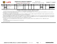 SIGNIFICANT INCIDENT SUMMARY BFC #11-179 11/28/2011 to 12/4/2011 LAFD Meeting Date: January 17, 2012 Emergency Public Information Center