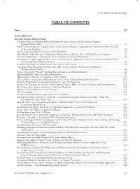 Table of Contents