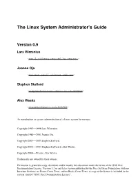 The Linux System Administrator's Guide