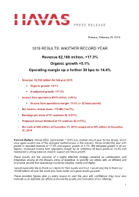 2015 Results: Another Record Year