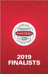 2019 Finalists 2019 Table of Contents