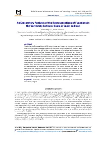 An Exploratory Analysis of the Representations of Functions in the University Entrance Exam in Spain and Iran
