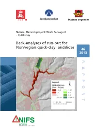 Back-Analyses of Run-Out for Norwegian Quick-Clay Landslides