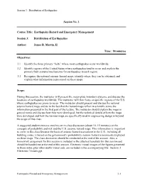 Earthquake Hazard and Emergency Management Session 3