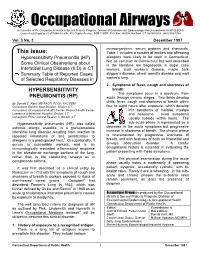 Interstitial Lung Disease, Occupational