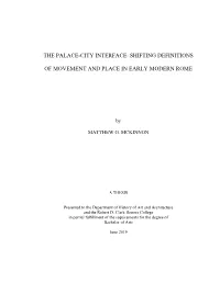 Shifting Definitions of Movement and Place in Early Modern Rome