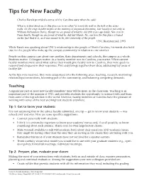 Tips for New Faculty