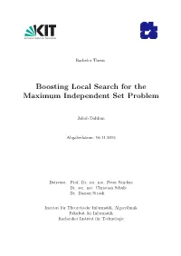 Boosting Local Search for the Maximum Independent Set Problem