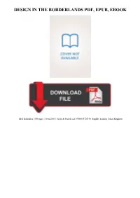 Design in the Borderlands Pdf, Epub, Ebook