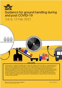 Guidance for Ground Handling During COVID-19
