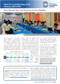 HEALTH CLUSTER BULLETIN January-April 2019 Early Warning Alert and Response System (EWARS)
