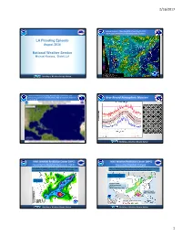 LA Flooding Episode August 2016 National Weather Service