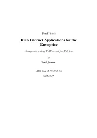 Rich Internet Applications for the Enterprise