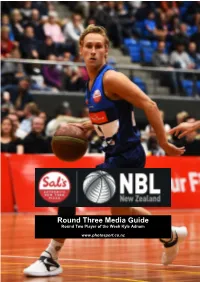Round Three Media Guide Round Two Player of the Week Kyle Adnam