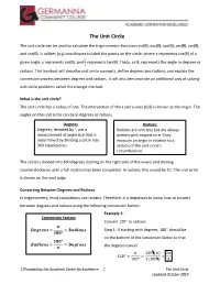 The Unit Circle