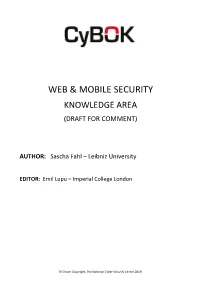 Web & Mobile Security