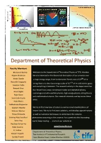 Department of Theore(Cal Physics